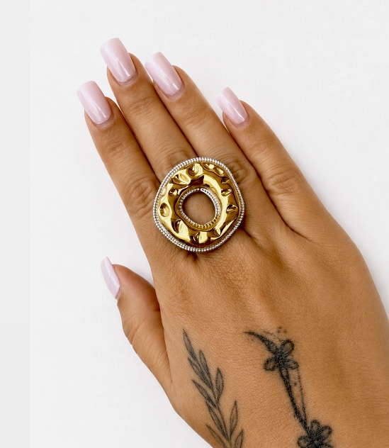 ANILLO ECLIPSE DE ACERO INOXIDABLE