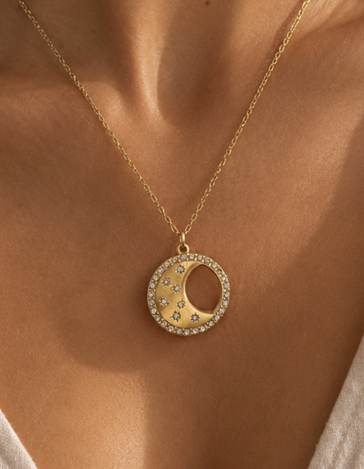 COLLAR LUNAR ACERO INOXIDABLE 100X100