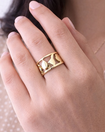 [445892209612] ANILLO AJUSTABLE ISLAS CANARIAS DORADO